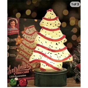 LITTLE DEBBIE Christmas Tree Cake Ceramic LED RARE ! 12" BNWT!! Limited